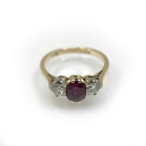 SRMA600-1 A A Ruby and Diamond Ring in 18 ct Gold