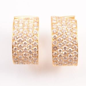 SRMA900127 A A Pair of Diamond and 18ct Gold ear Clips