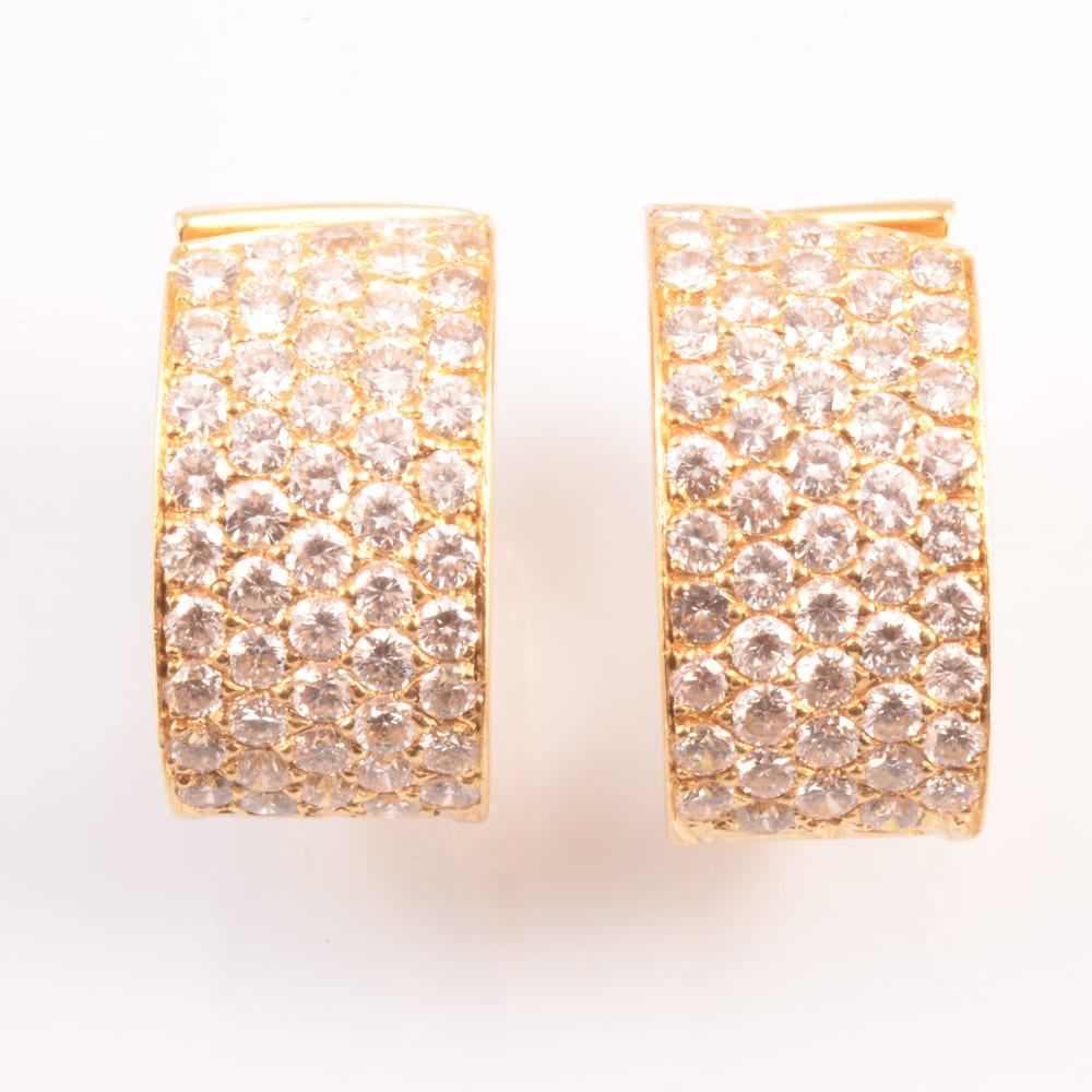 18 carat gold diamond earrings