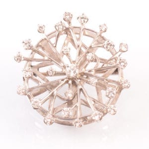SRMA900128 A A Diamond and 18ct White Gold Starburst Brooch