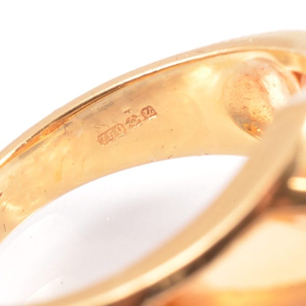 A Stylish Contemporary Citrine and Diamond Ring