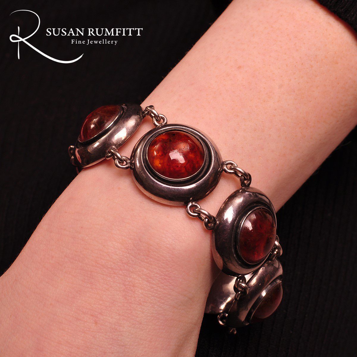 Amber on sale silver bracelet