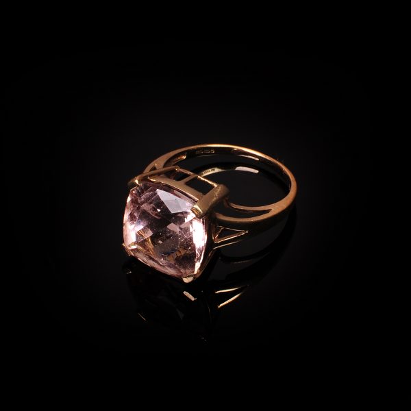 A Morganite and 9ct Gold Dress Ring