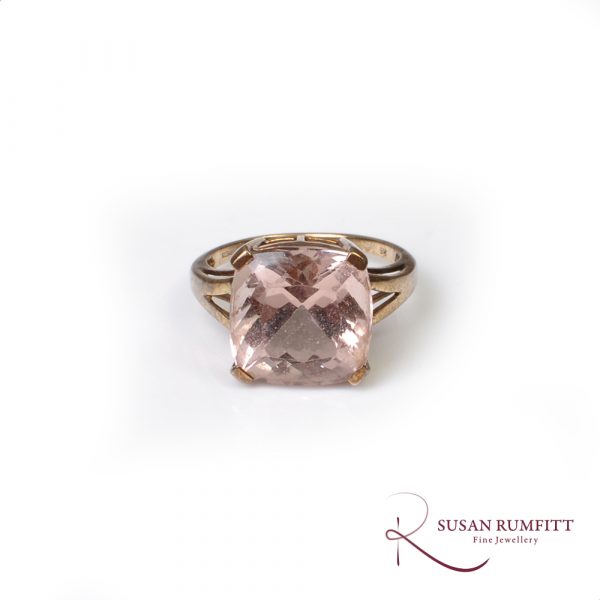 A Morganite and 9ct Gold Dress Ring