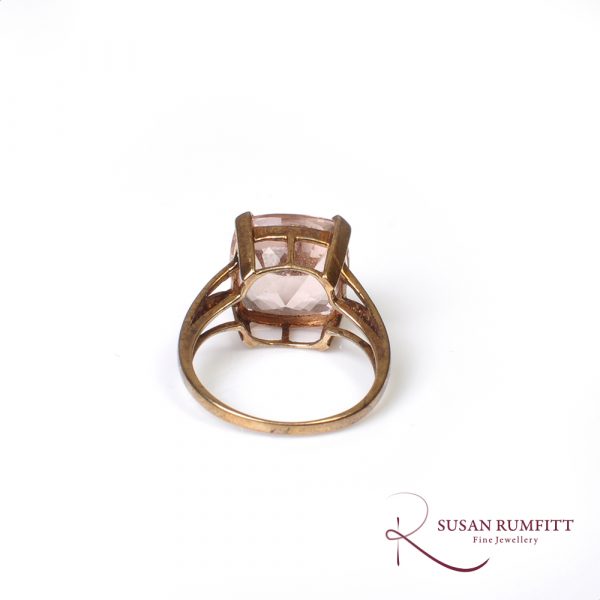 A Morganite and 9ct Gold Dress Ring