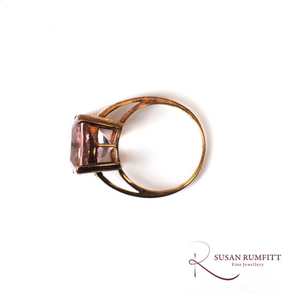 A Morganite and 9ct Gold Dress Ring
