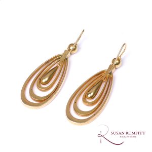 A Pair of late Victorian Gold Pendant Earrings