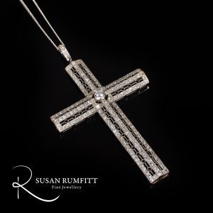 A Diamond set Cross Pendant, circa 1910