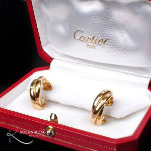 Cartier Trinity Diamond Hoop Earrings