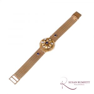 A Sapphire and Diamond Bracelet, circa 1960