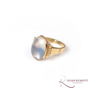 A Late Deco Moonstone Cocktail Ring, circa 1950