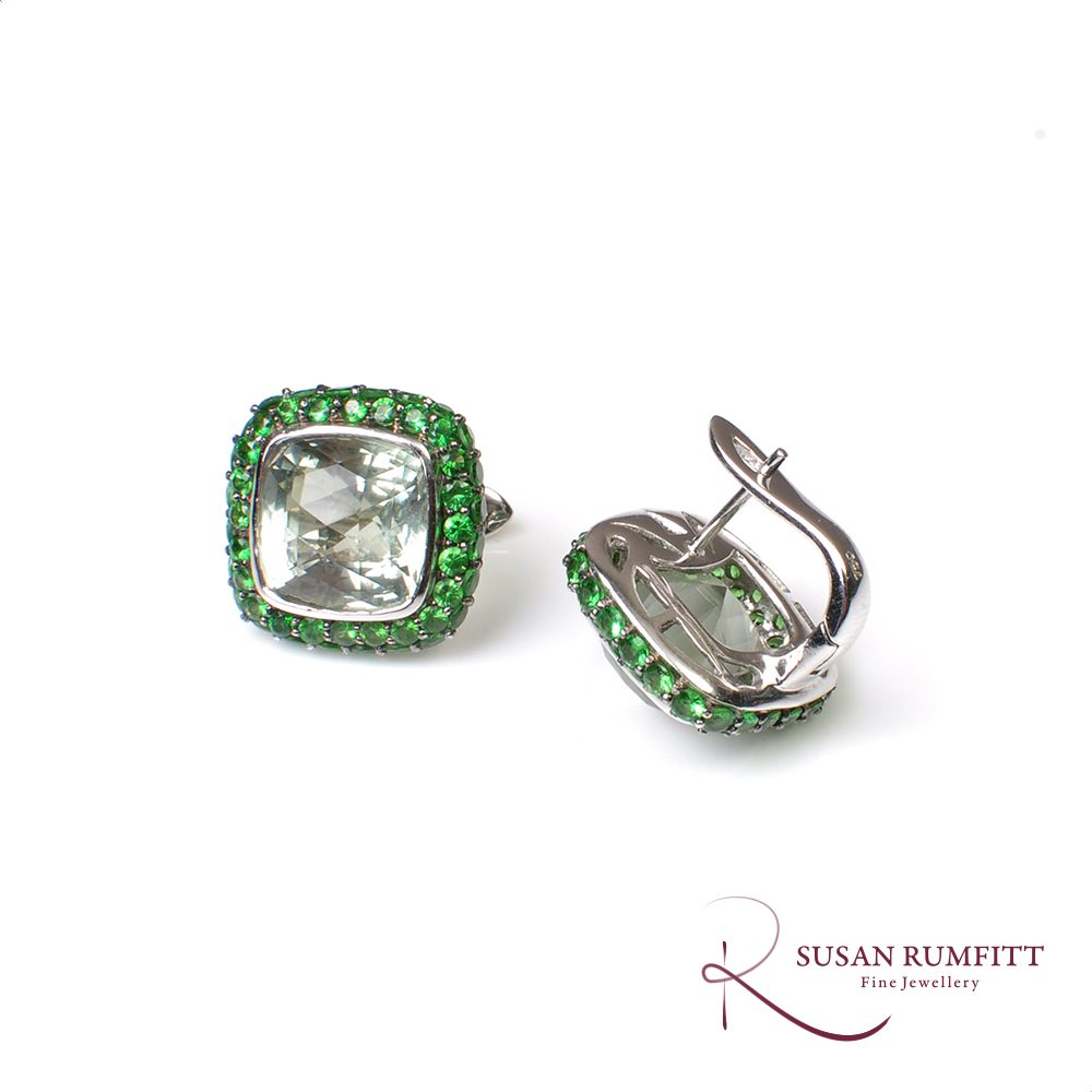 Tsavorite earrings sale