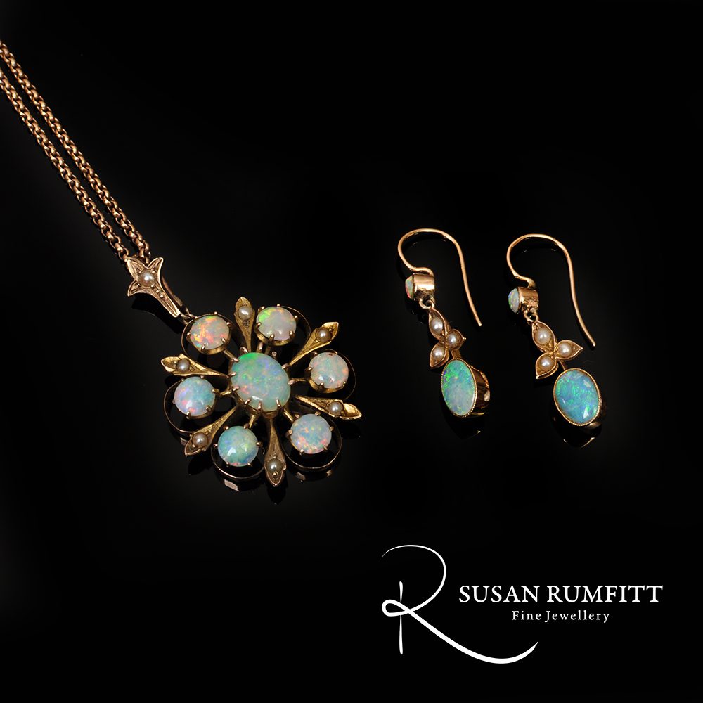 Antique opal best sale earrings