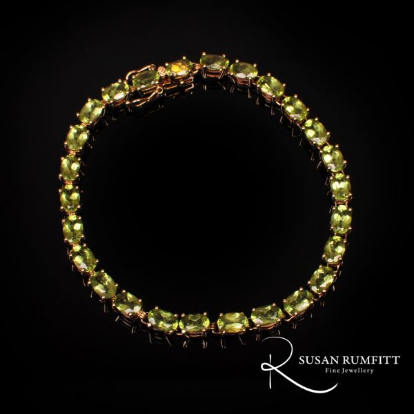 A Peridot Line Bracelet
