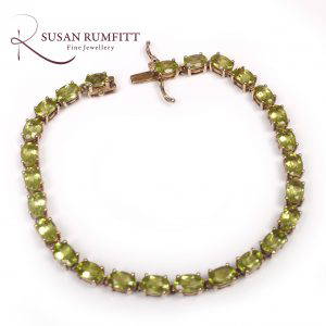 A Peridot Line Bracelet