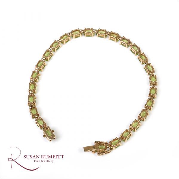 A Peridot Line Bracelet