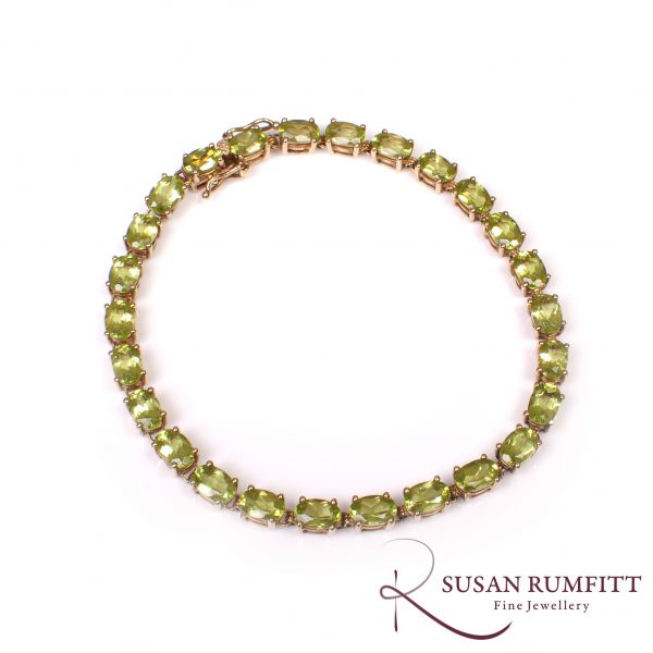 A Peridot Line Bracelet