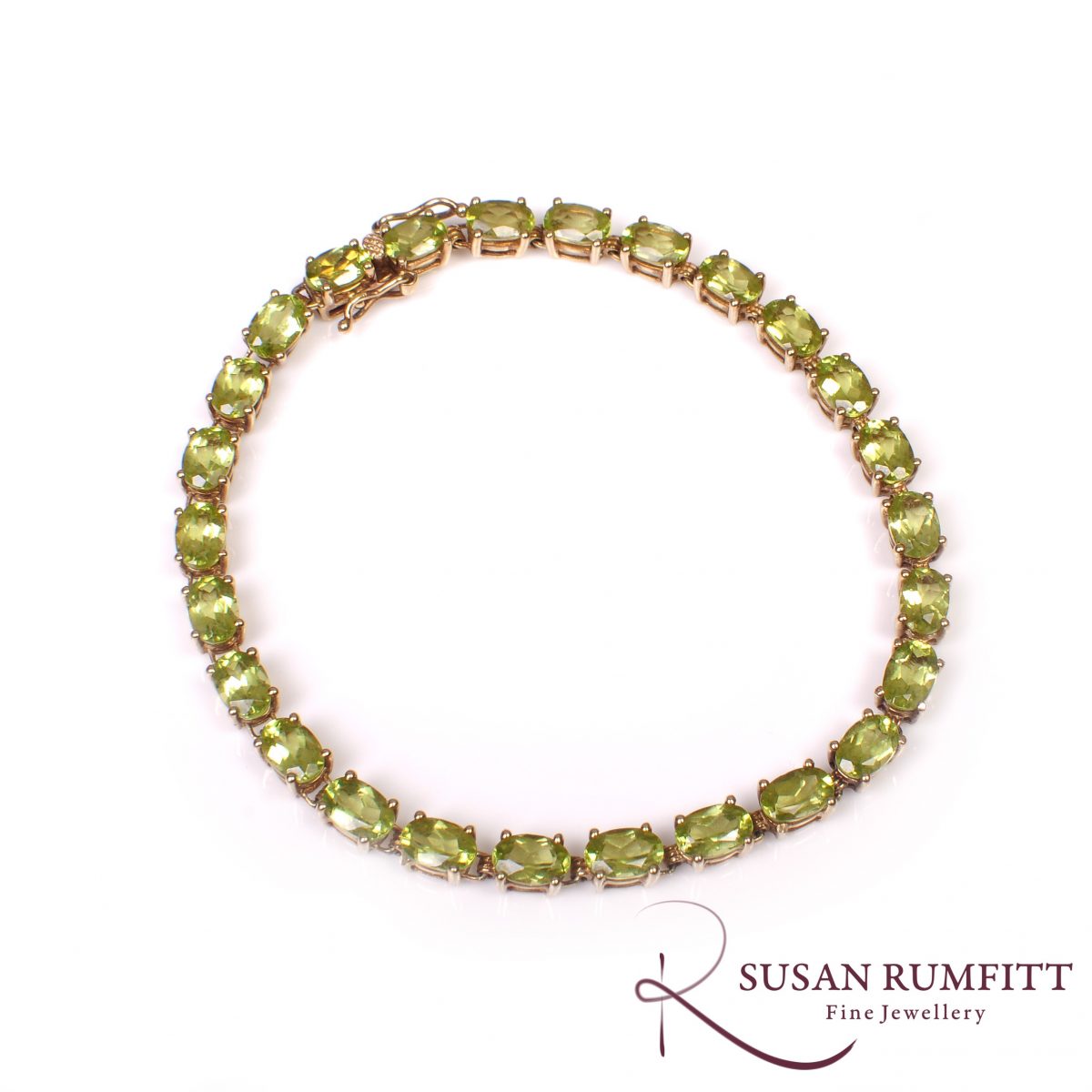 A Peridot Line Bracelet
