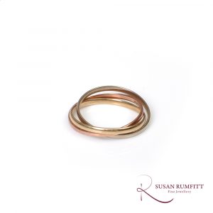 A tri-coloured Russian Band Ring