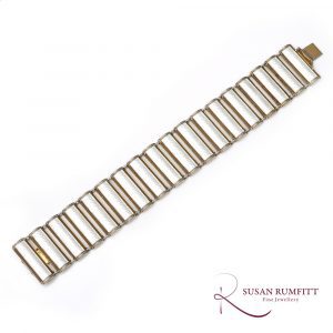 A Bernard Meldahl Enamel Silver Gilt Bracelet, Circa 1940