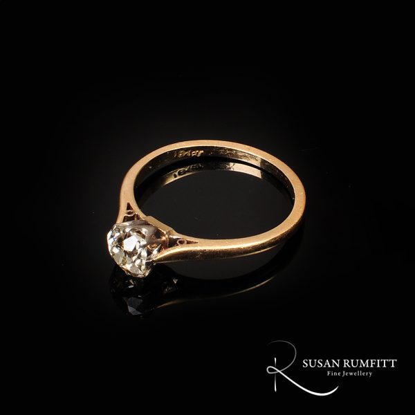 An Antique Old Cut Diamond Solitaire Ring