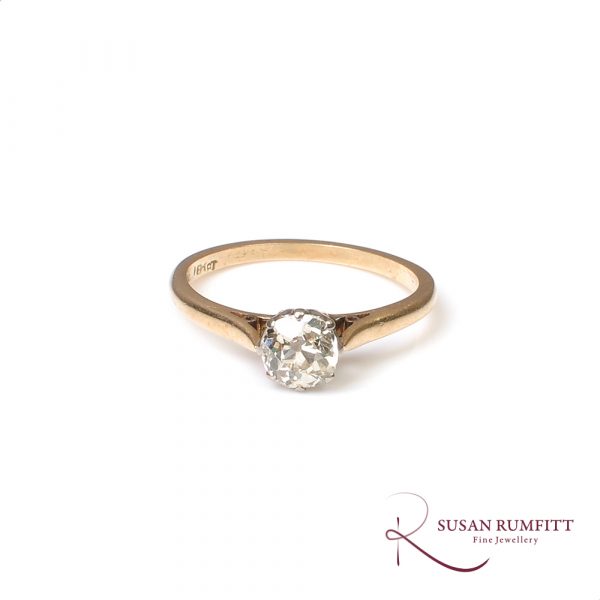 An Antique Old Cut Diamond Solitaire Ring