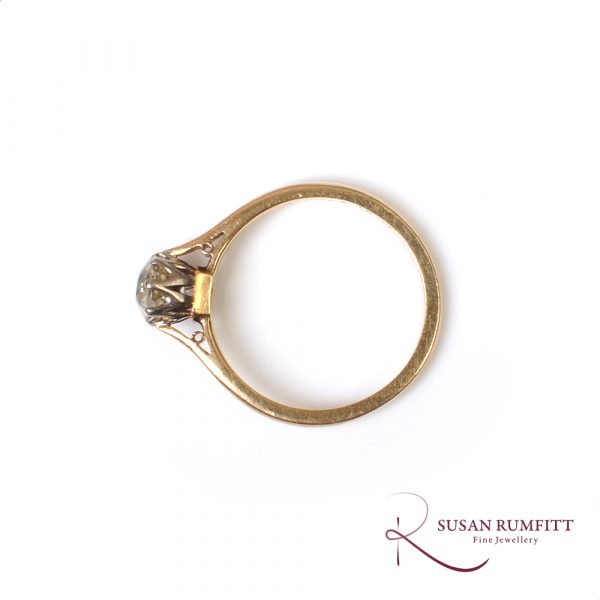 An Antique Old Cut Diamond Solitaire Ring