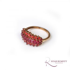Orange Sapphire Dress Ring
