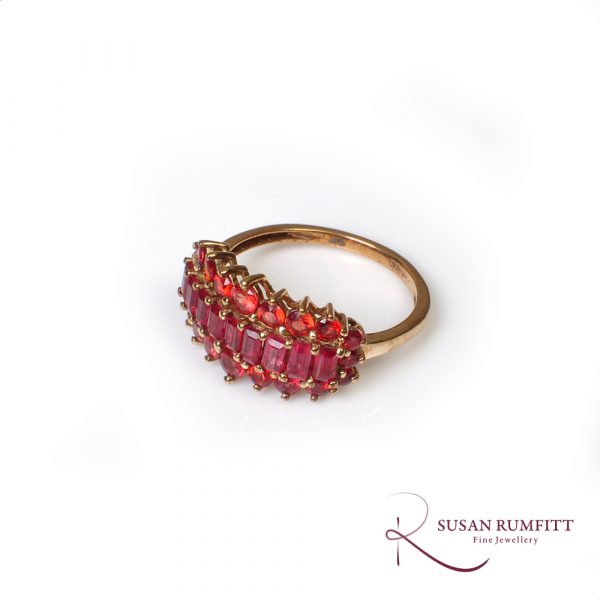 Orange Sapphire Dress Ring