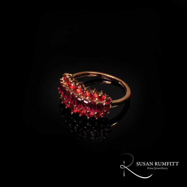 An Orange Sapphire Dress Ring