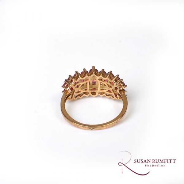 An Orange Sapphire Dress Ring