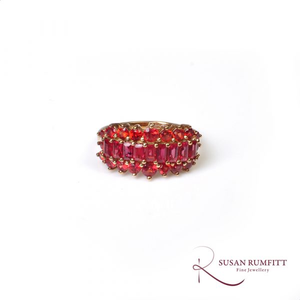 An Orange Sapphire Dress Ring