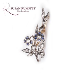A Victorian Sapphire and Diamond Spray Brooch