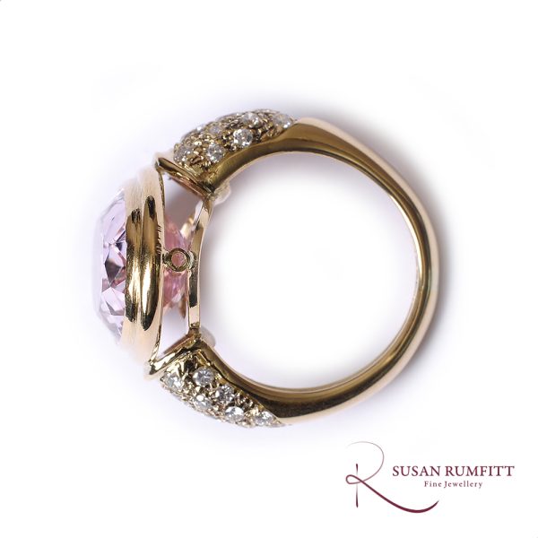 Pink Topaz and Diamond Cocktail Ring