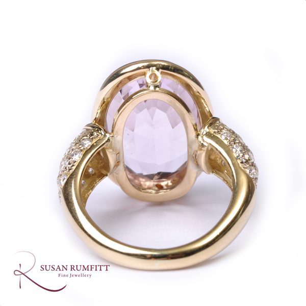 Pink Topaz and Diamond Cocktail Ring