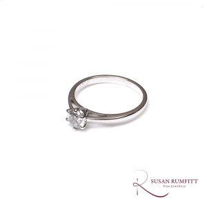 A 0.5 carat Diamond Solitaire White Gold Ring