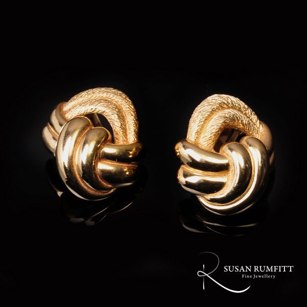 A Pair of Grosse Knot Clip On Earrings, circa 1980