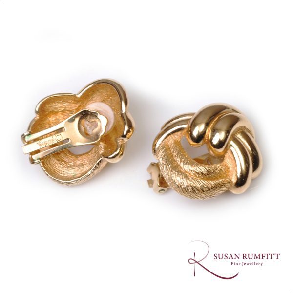 A Pair of Grosse Knot Clip On Earrings, circa 1980