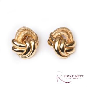 A Pair of Grosse Knot Clip On Earrings, circa 1980