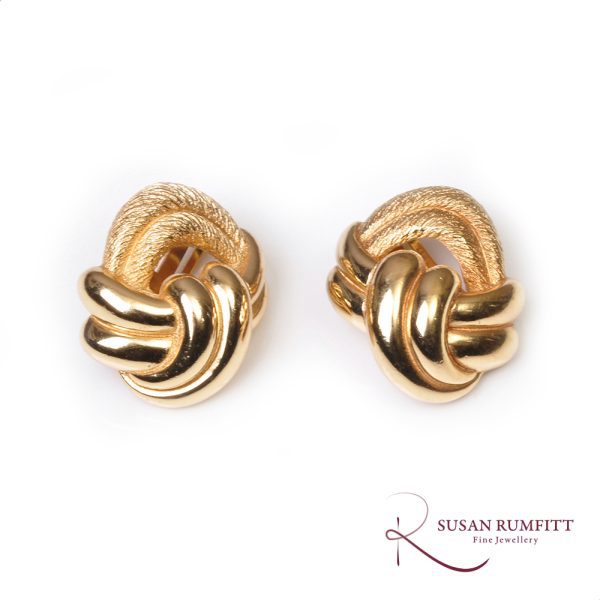 A Pair of Grosse Knot Clip On Earrings, circa 1980