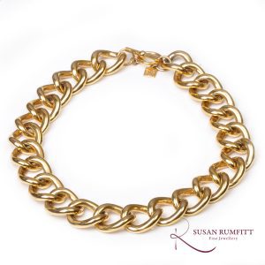 An Anne Klein Curb Statement Link Necklace, circa 1980