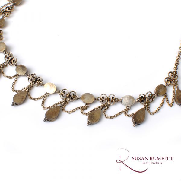 An Early Victorian Garnet Garland Fringe Necklace