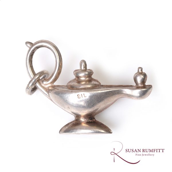 A Silver Genie Lamp Charm