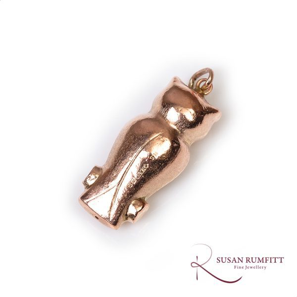 A Gold Wise Owl Charm