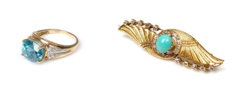 Blue birthstones for December: Zircon and Turquoise