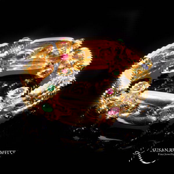 A Ruby, Emerald, Sapphire, and Diamond Bracelet