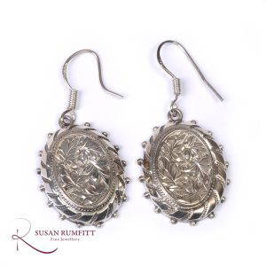 A Pair of Silver Earrings Circa 1880