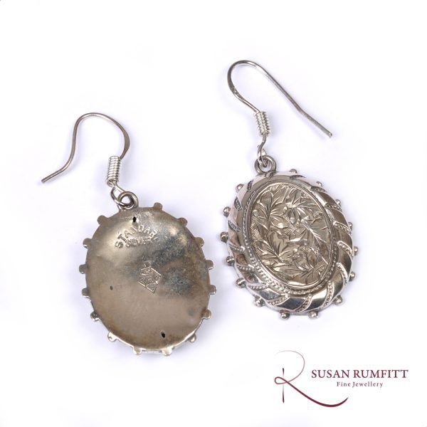 A Pair of Silver Earrings Circa 1880
