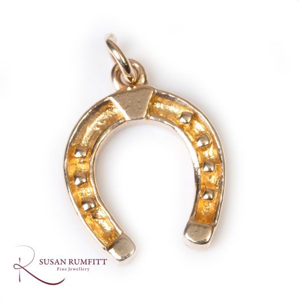 Gold Lucky Horseshoe Charm