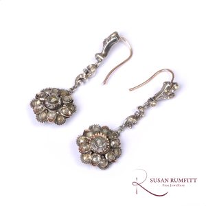 A Pair of Antique Paste Pendant Drop Earrings